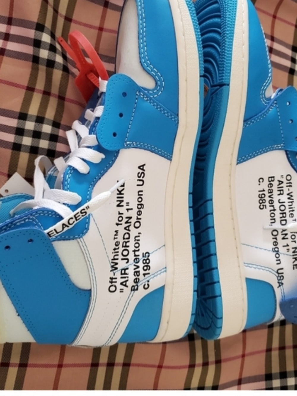 Off-White Air Jordan 1 Low in Blue and White
